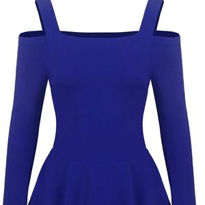 NWT Sexy off the shoulder peplum blouse